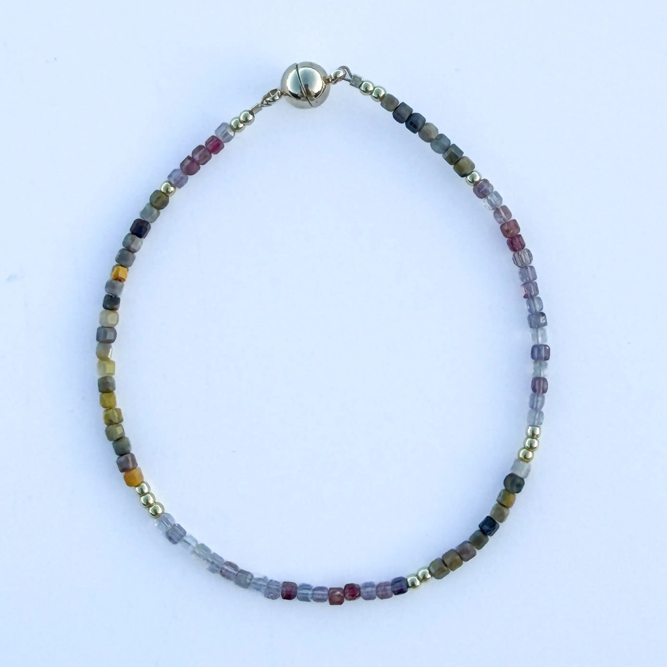 Royal Ember - Spinel Gemstone Japanese Minimalist Bracelet view 3